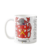 Pittman Family Coat of Arms mug by NemethArt Pittman Family Coat of Arms mug
