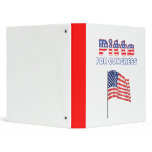 Pitts for Congress Patriotic American Flag binders