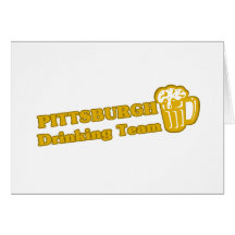 Pittsburg Drinking Team tee shirts Cards