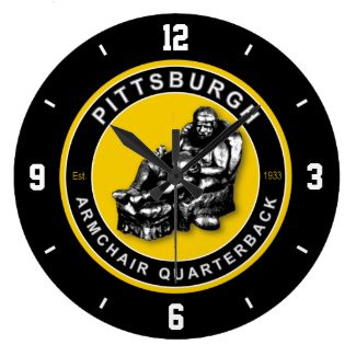 Pittsburgh Armchair Quarterback Wall Clock