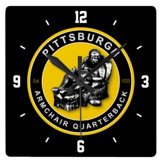 Pittsburgh Armchair Quarterback Wall Clock
