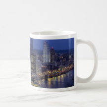 Pittsburgh at dusk, across the Monongahela River, Mugs