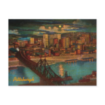 Pittsburgh By Moonlight Postcard