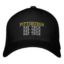 PITTSBURGH HAT TRICK embroidered hats by mjc8693 PITTSBURGH HAT TRICK embroidered hats