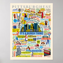 Pittsburgh Language Fun Pittsburghese Artwork Print