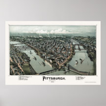 Pittsburgh, PA Panoramic Map - 1902 Poster