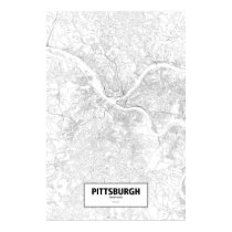 Pittsburgh, Pennsylvania (black on white) Posters