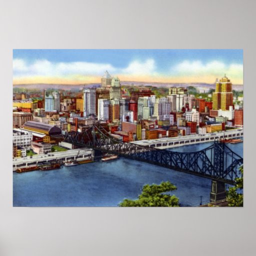Pittsburgh Pennsylvania Riverfront Boulevard Skyli Poster Zazzle