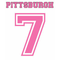 PITTSBURGH PINK NUMBER SEVEN t-shirts by dgpaulart PITTSBURGH PINK NUMBER SEVEN t-shirts