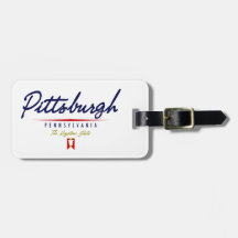 Pittsburgh Script Bag Tag