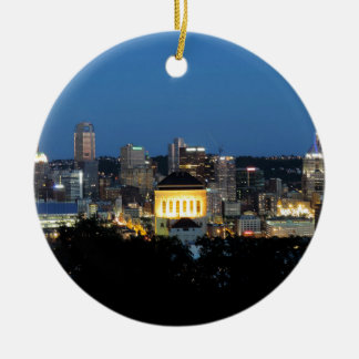 pittsburgh skyline at dusk christmas ornaments pittsburgh skyline at dusk christmas ornaments
