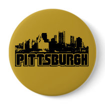 Pittsburgh Skyline Pinback Buttons