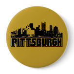 Pittsburgh Skyline Pinback Buttons