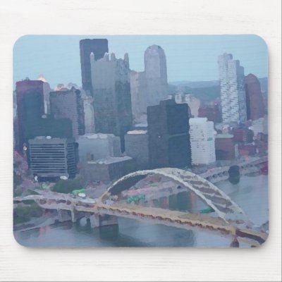 Pittsburgh Skyline Mouse Mats by jacinto888