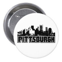 Pittsburgh Skyline Pinback Button