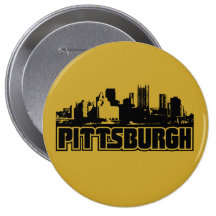 Pittsburgh Skyline Pinback Buttons