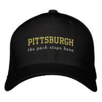 PITTSBURGH, the puck stops here embroidered hats by mjc8693 PITTSBURGH, the puck stops here embroidered hats