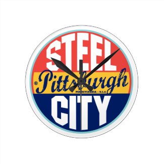 Pittsburgh Vintage Label Clock