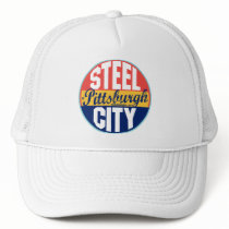 Pittsburgh Vintage Label Trucker Hat