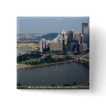 Pittsburgh's Golden Triangle, Pennsylvania, U.S.A. Pinback Buttons