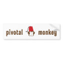 pivotal monkey bumper sticker bumper stickers by guruscotty pivotal monkey bumper sticker bumper stickers