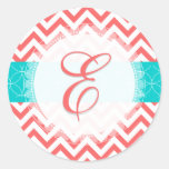 PixDezine chevron/coral/monogram/diy colors stickers