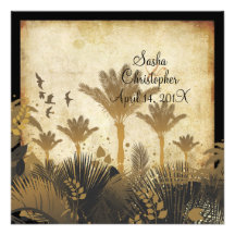 PixDezine Vintage Palms Custom Announcement