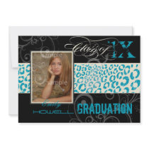 PixDezines 2012 Graduation/leopard, aqua/teal