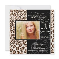 PixDezines 2012 Graduation, leopard, natural Announcements