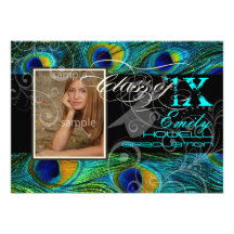 PixDezines 2012 Graduation/peacock feather Invite
