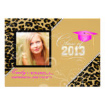 PixDezines 2013 Grads, cheetah print/diy colors Custom Invitation