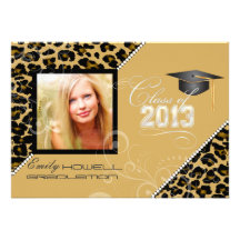 PixDezines 2013 Grads, cheetah print/diy colors Announcement