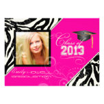 PixDezines 2013 Grads, zebra print/diy colors Invites
