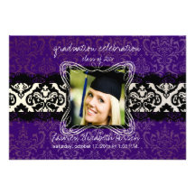 PixDezines 2013 graduation/Damask/diy color Custom Announcement