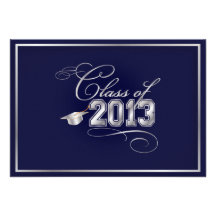 PixDezines 2013 graduation DIY color/silver Invite