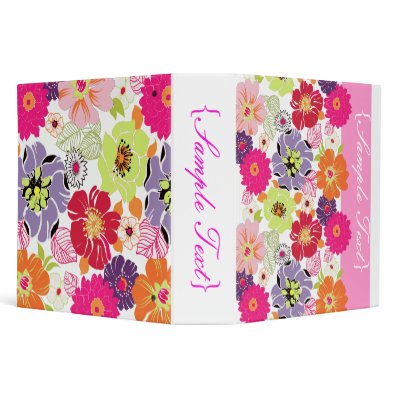 PixDezines Alegre, Retro Floral Binder