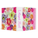 PixDezines Alegre, Retro Floral Binder