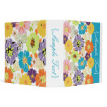 PixDezines Alegre, Retro Floral Binders