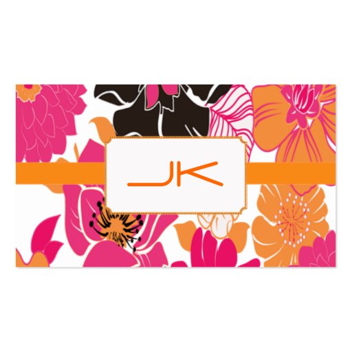 PixDezines Alegre Retro Floral Design Business Card Template