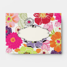 PixDezines Alegre Retro Floral Envelope