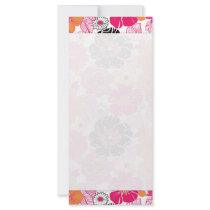 PixDezines Alegre Retro Floral, Marketing Ensemble Rack Card Design
