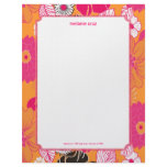 PixDezines Alegre Retro Floral, Monogram available Letterhead Design