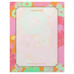 PixDezines Alegre Retro Floral, Monogram available Letterhead
