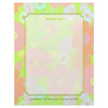 PixDezines Alegre Retro Floral, Monogram available Customized Letterhead