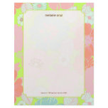 PixDezines Alegre Retro Floral, Monogram available Customized Letterhead