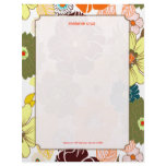 PixDezines Alegre Retro Floral, Monogram available Letterhead Design