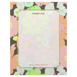 PixDezines Alegre Retro Floral, Monogram available Custom Letterhead