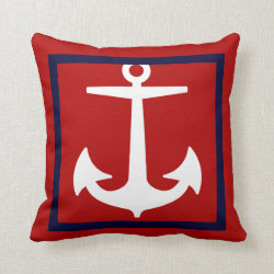 PixDezines anchor/diy background/nautical Pillow