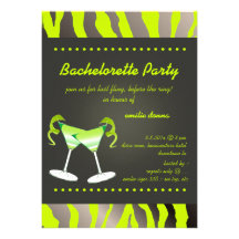 PixDezines apple martini Bachelorette Party Invites