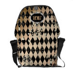 PixDezines Argyle/Harlequin/DIY background rickshaw messenger bags